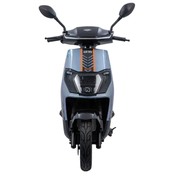 Modern electric scooter designed for adventure and urban commuting, featuring a sleek build, digital display, and durable tires for versatile terrain.