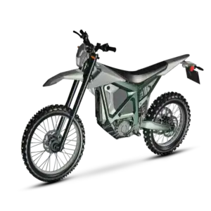 Modern electric off-road motorcycle with rugged tires and sleek design, ideal for outdoor adventures and eco-friendly riding.