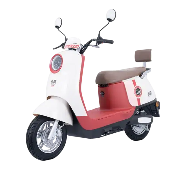 Electric scooter with cloud-themed design, ideal for urban delivery and transportation. Features modern styling, comfortable seat, and efficient motor for eco-friendly commuting.