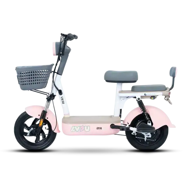 Electric scooter with modern design, lightweight frame, and comfortable seating for city travel. Perfect for eco-friendly transportation and daily commuting needs.