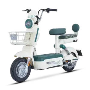 Electric scooter for eco-friendly urban transportation, featuring a compact design, comfortable seat, and efficient battery for smooth city rides.