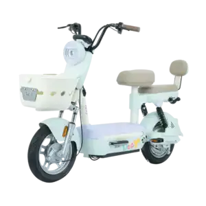 Electric scooter designed for children with a comfortable seat and easy-to-handle controls. Perfect for outdoor play and safe riding experiences for young kids.